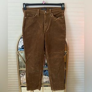 Banana Republic High Rise Straight Ankle Corduroy Pants 🤎🌰